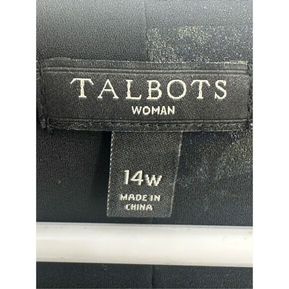 Talbots size 14W short sleeve blue floral midi dress - Picture 6 of 7